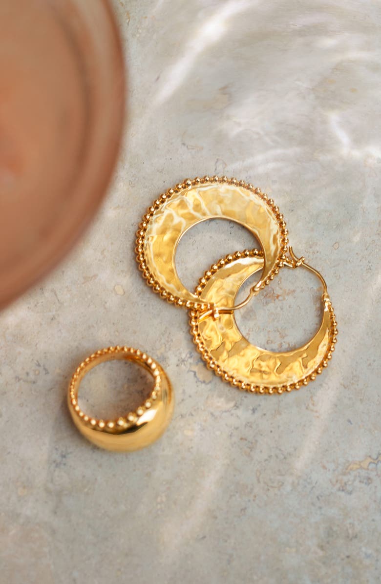 Monica Vinader Deia Beaded Hoop Earrings, Alternate, color,