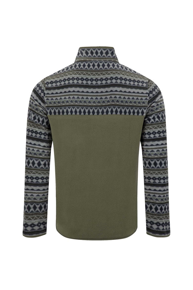 Gilbert 1/4 Zip Printed Microfleece, Alternate, color, Basil