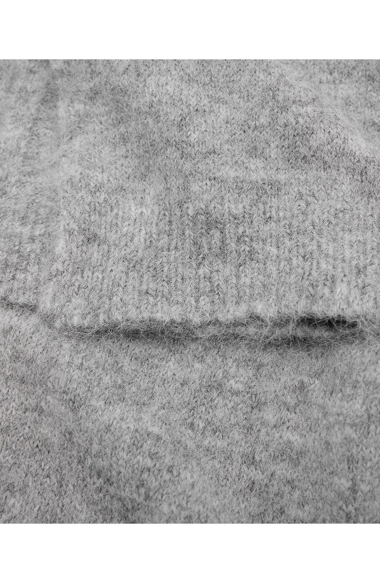 MANGO Knit Fringe Scarf, Alternate, color, Medium Heather Grey