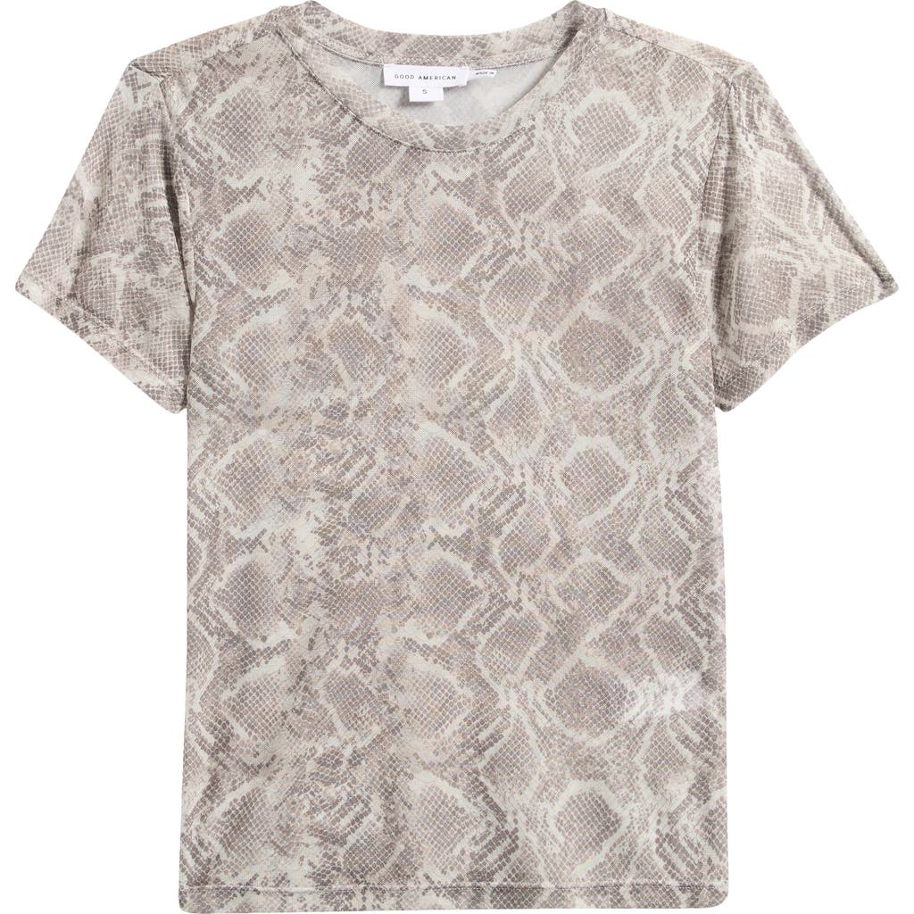 GOOD AMERICAN GOOD AMERICAN MESH BABY TEE