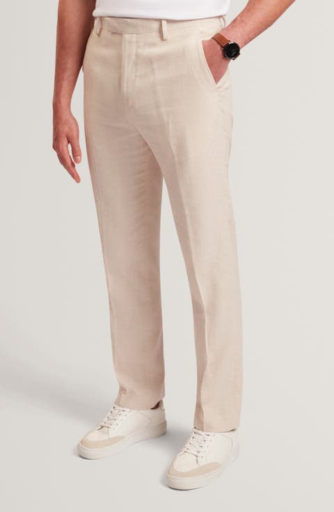 Givrant Slim Fit Linen & Cotton Pants