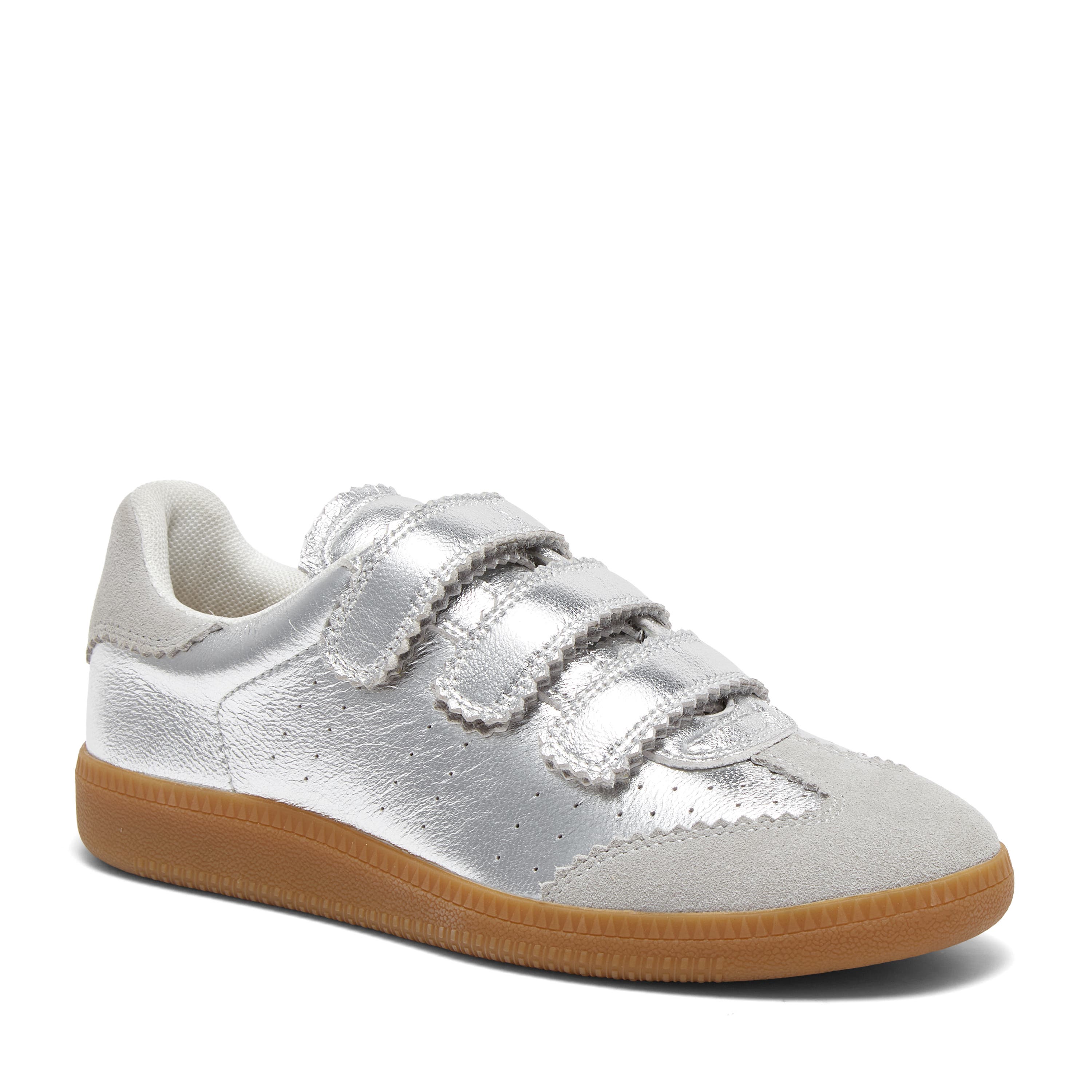Silver Leather Suede