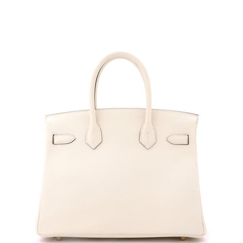 Pre-owned Hermes  Hermes Birkin Handbag Light Epsom With Rose Gold Hardware 30 In Brown