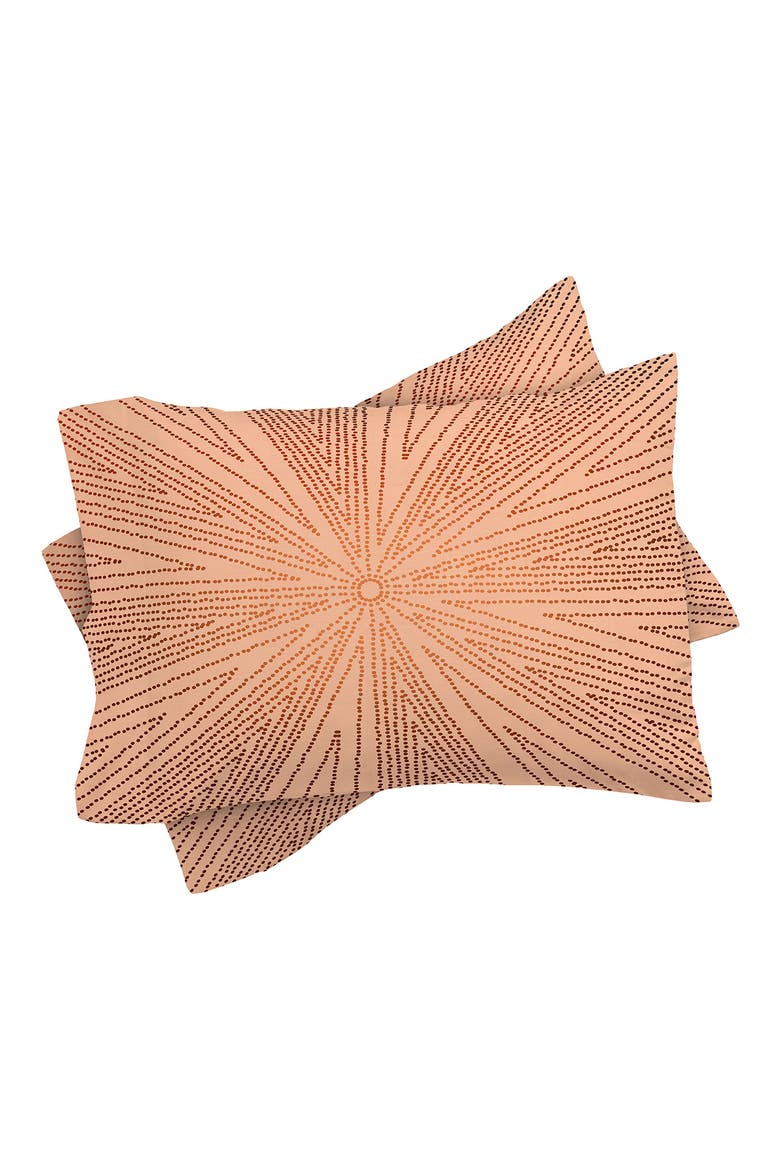 Iveta Abolina Copper Leaf Duvet Cover & Sham Set, Alternate, color, PINK