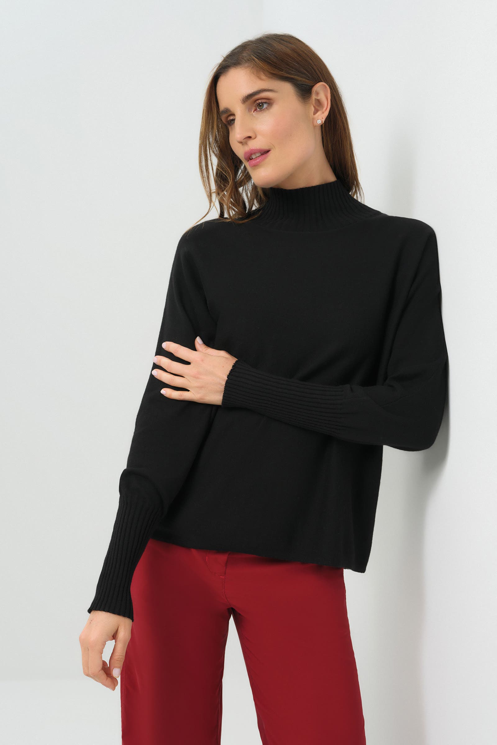 Bexley Relaxed Sweater with Mockneck - image 2