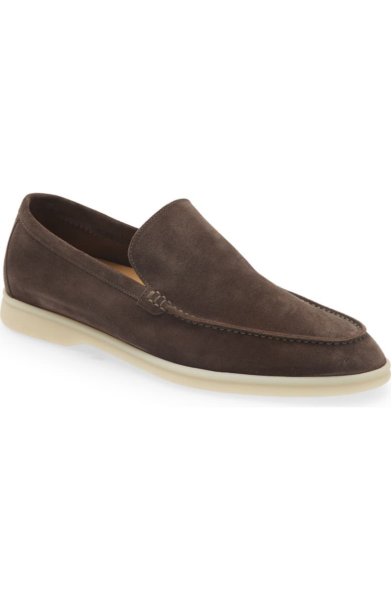 Loro Piana Summer Walk Suede Moc Toe Loafer, Main, color,