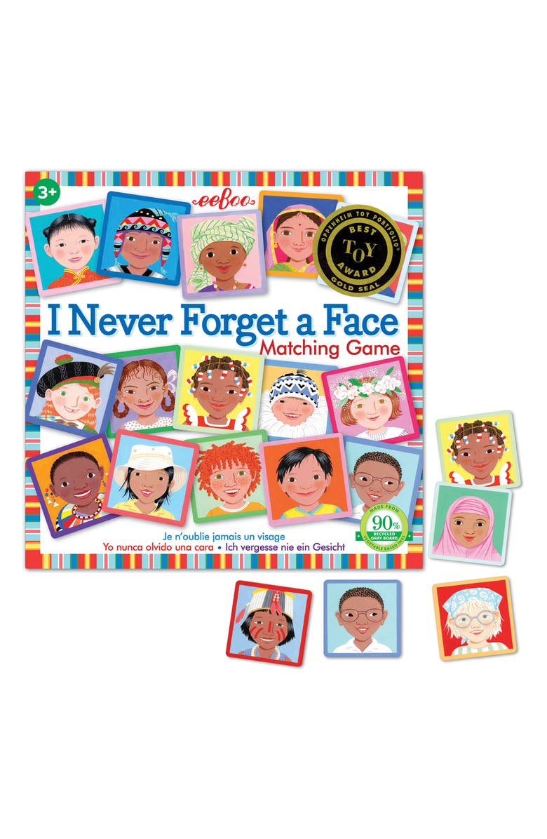eeBoo Never Forget a Face Matching Game, Alternate, color, 