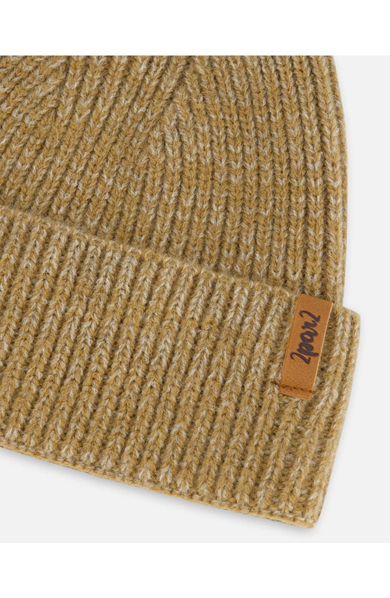 Deux par Deux Kids Unisex Mid-Season Knit Hat Taupe, Alternate, color,