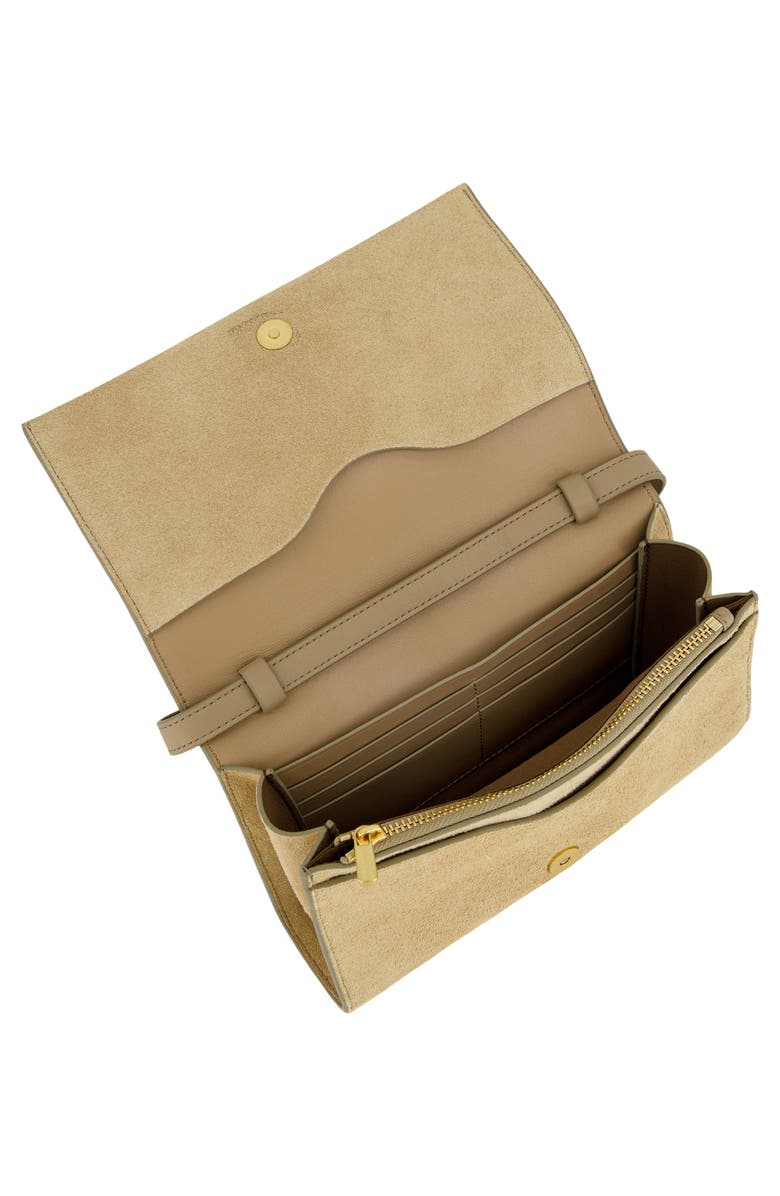 Vince Leather Crossbody Wallet, Alternate, color, Sandtrail