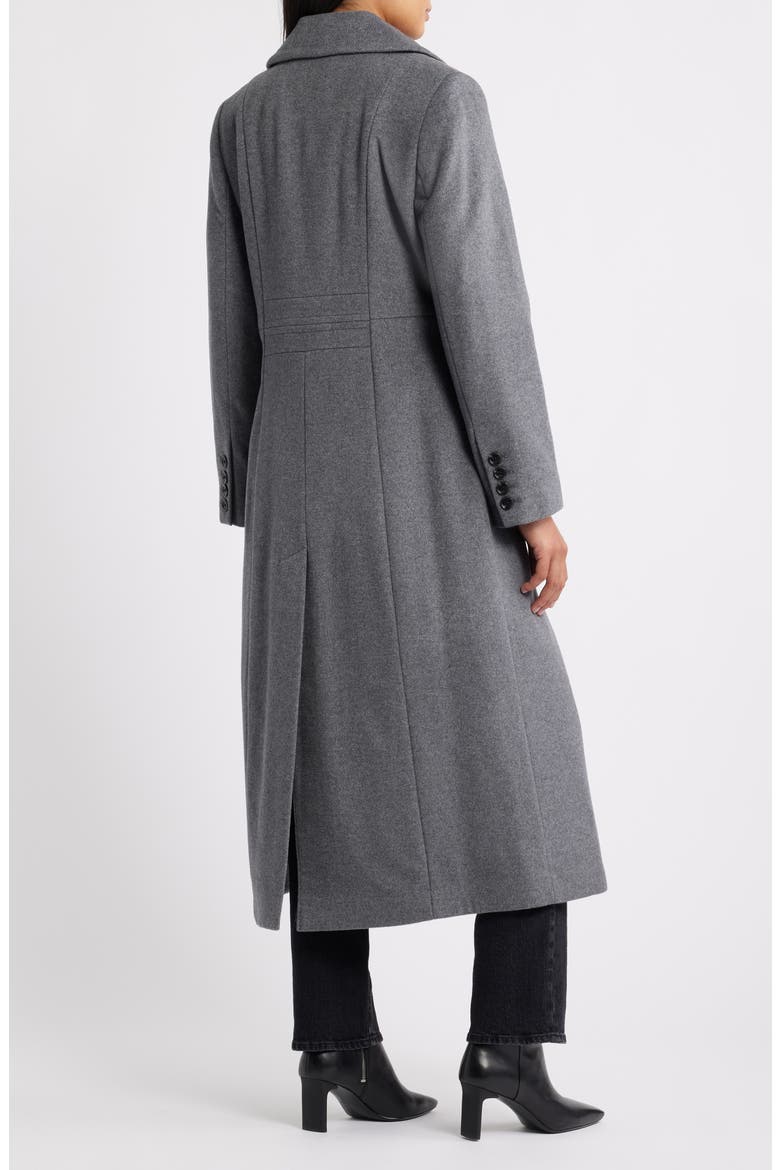 Wool Blend Longline Coat, Alternate, color, LIGHT GREY