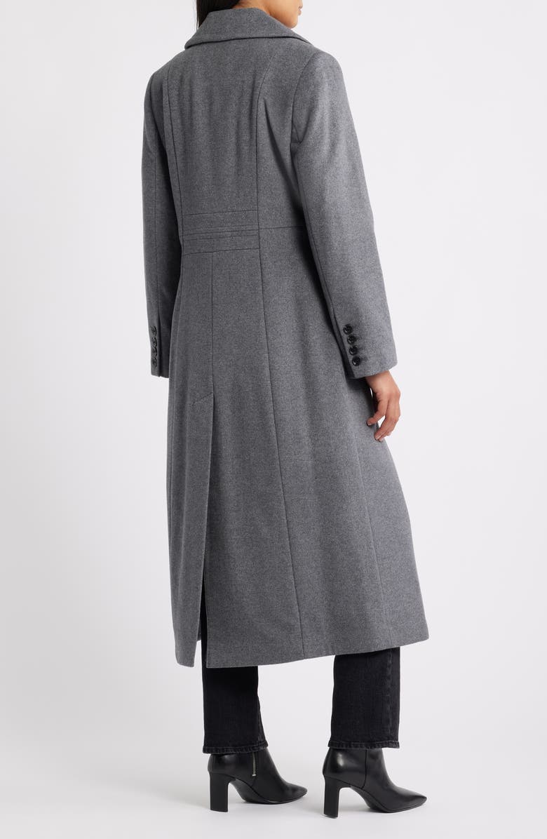 London Fog Wool Blend Longline Coat, Alternate, color, Light Grey