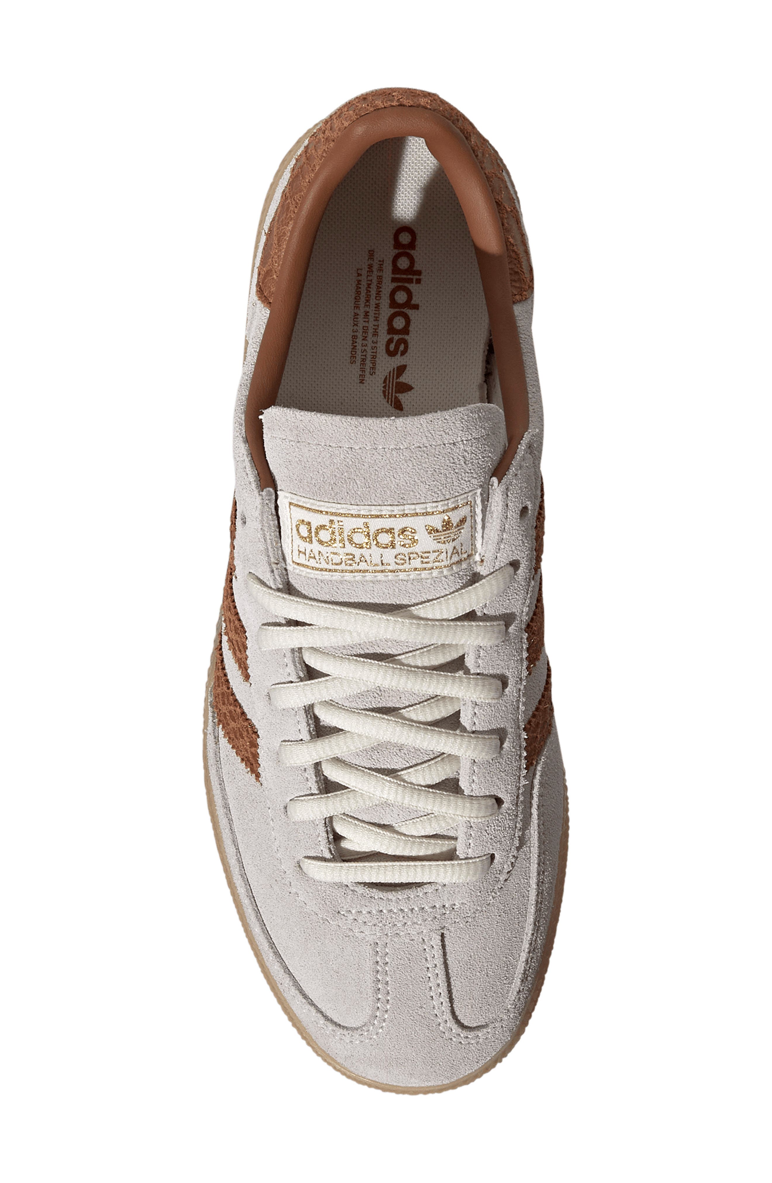 Handball Spezial Sneaker, Alternate, color, OFF WHITE/ DUSKY BRONZE/ GUM 3