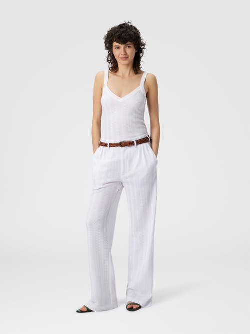 Missoni Tailored Pants With Zigzag Pattern In White