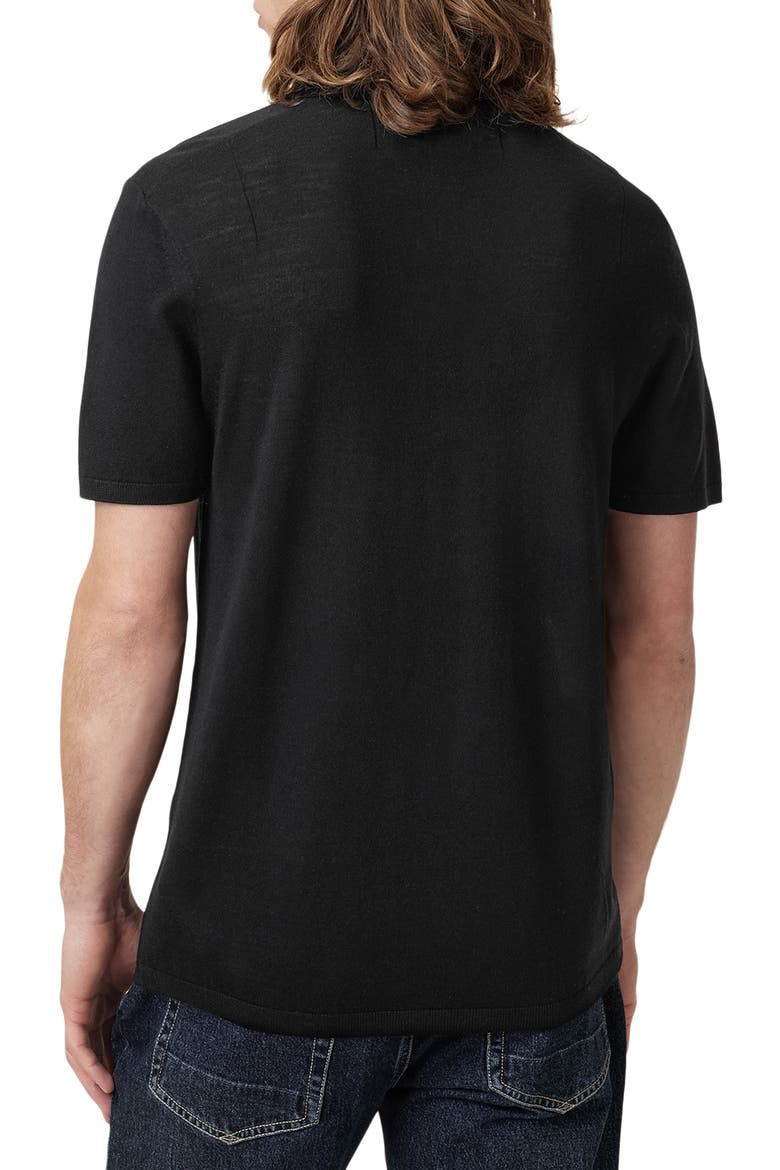 Mode Merino Wool Polo, Alternate, color, BLACK