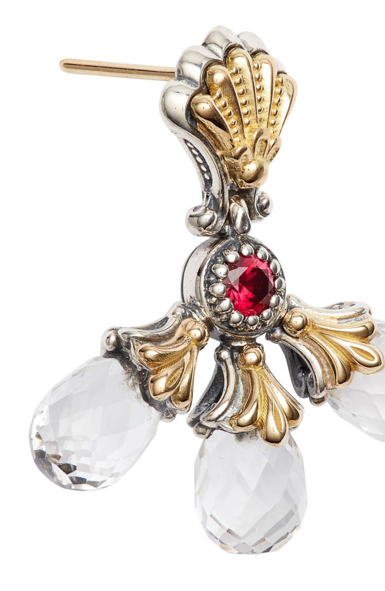 Konstantino Pythia Triple Crystal Drop Earrings, Alternate, color, 