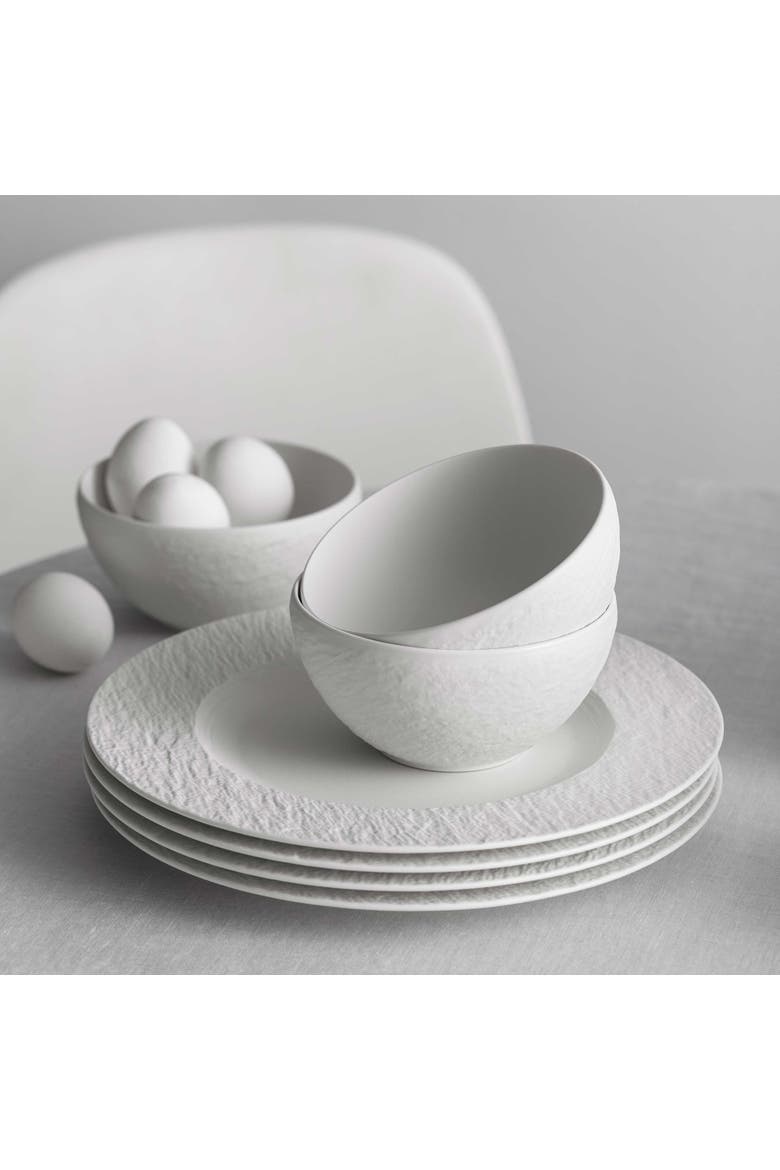 Manufacture Rock Blanc 6 Piece Dinnerware Set for 2, Alternate, color, WHITE