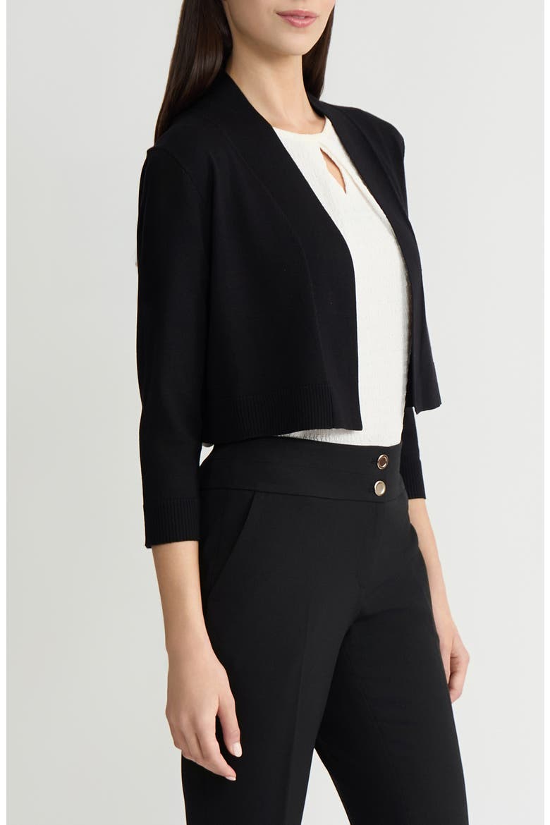 Kissing Front Crop Shrug, Alternate, color, BLACK