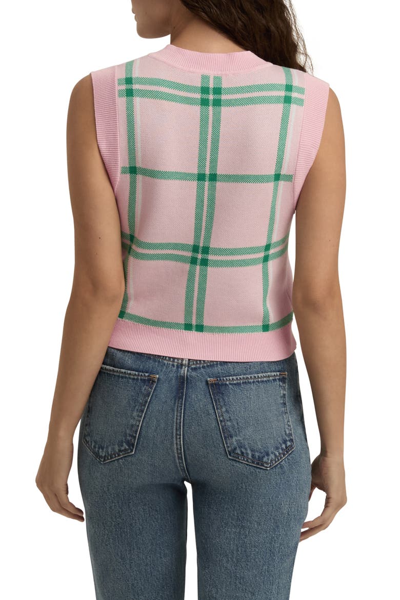 The Veronica Plaid Sweater Vest, Alternate, color, WISTERIA PLAID