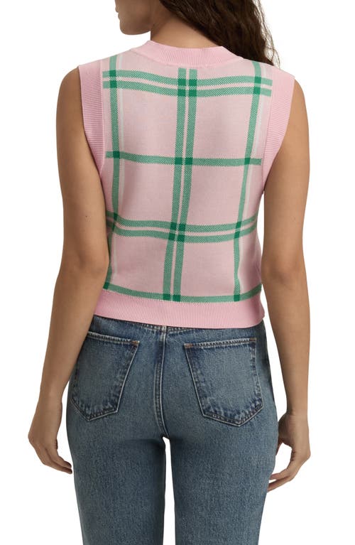Favorite Daughter The Veronica Plaid Sweater Vest In Wisteria Plaid