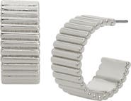 AllSaints Ribbed Hoop Earrings