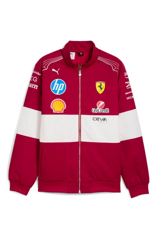 Puma Scuderia Ferrari Team Racing Jacket In Burgundy