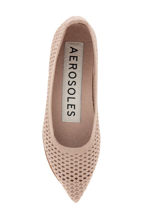 Aerosoles Danielle Knit Flat In Cipria Textured Knit Fabric