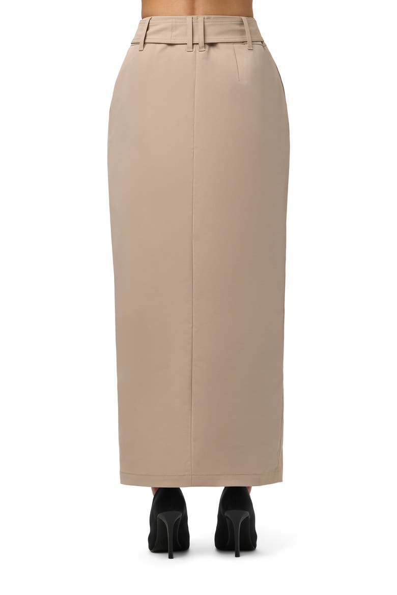 Trench Style Midi Skirt, Alternate, color, SAND BEIGE