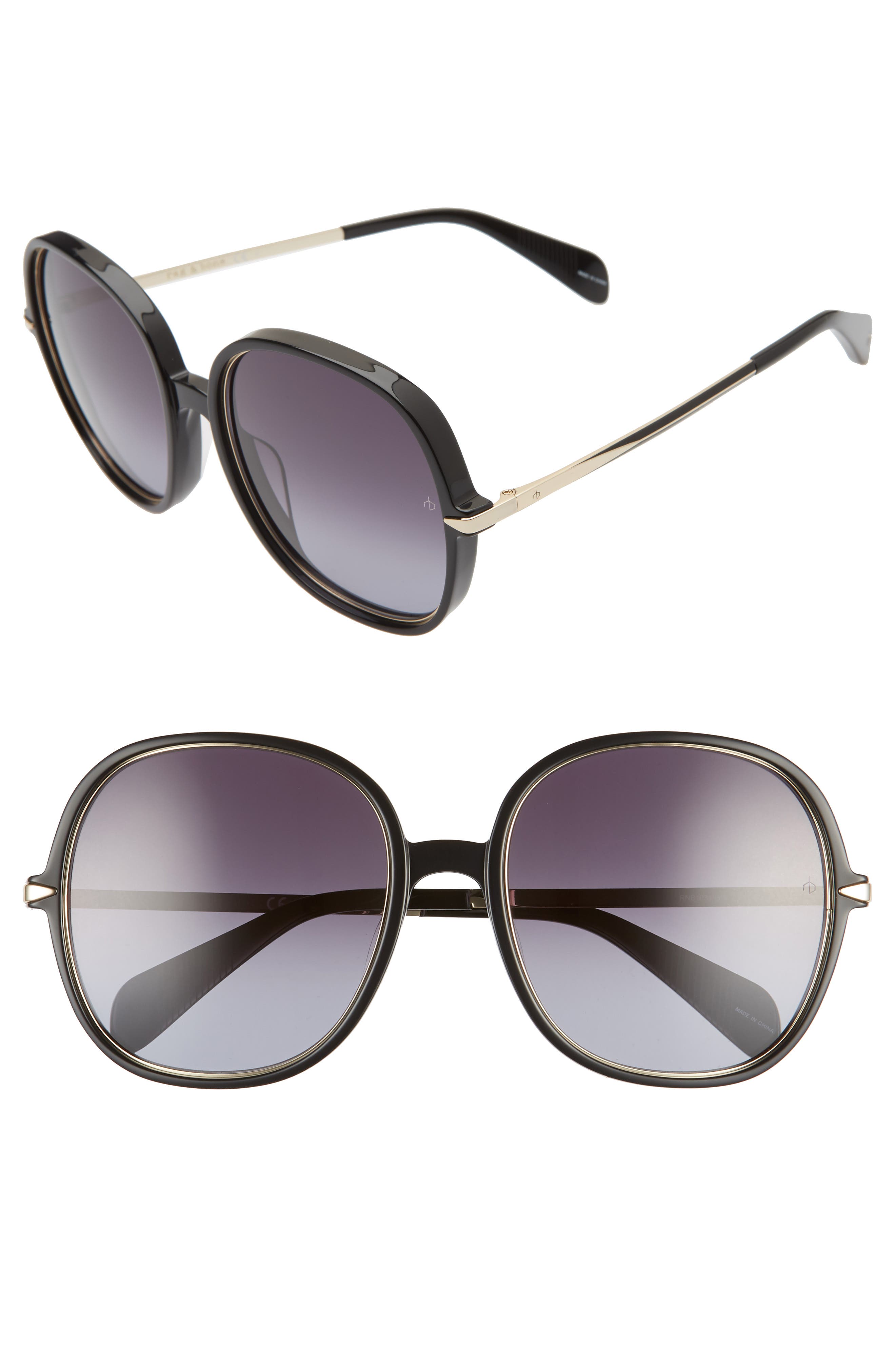 rag & bone 59mm Gradient Round Sunglasses