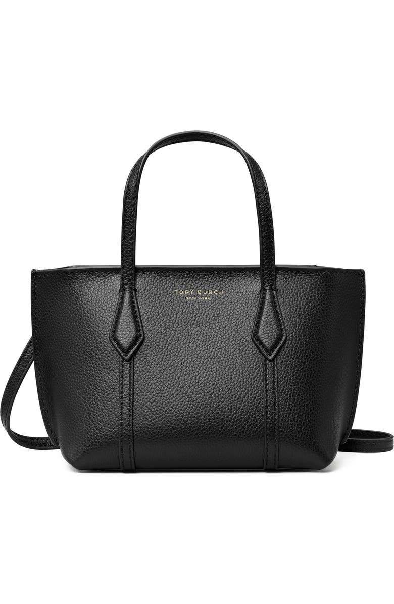Tory Burch Mini Perry Tote, Main, color, Black