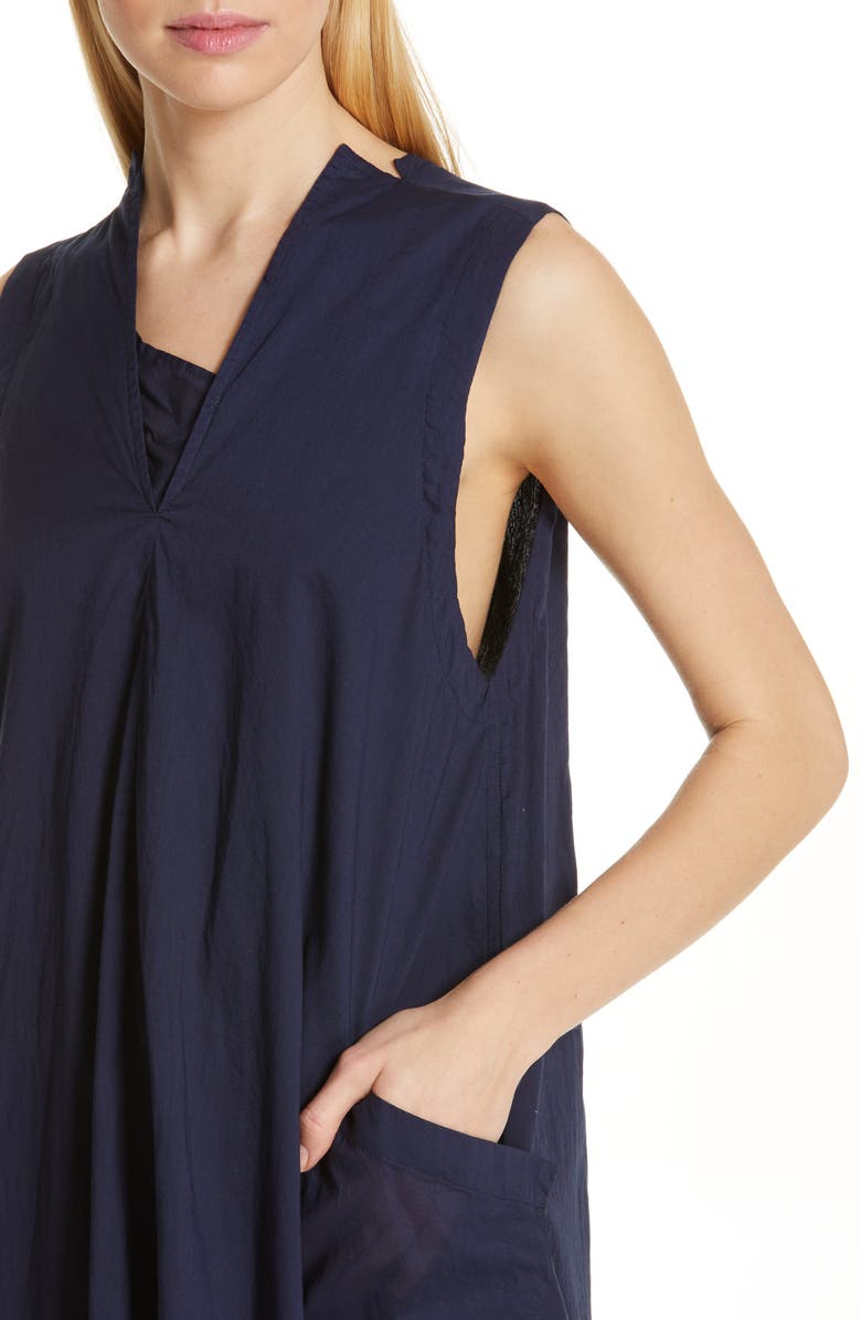 Y's by Yohji Yamamoto O-FR Gusset V-Neck Dress, Alternate, color, 