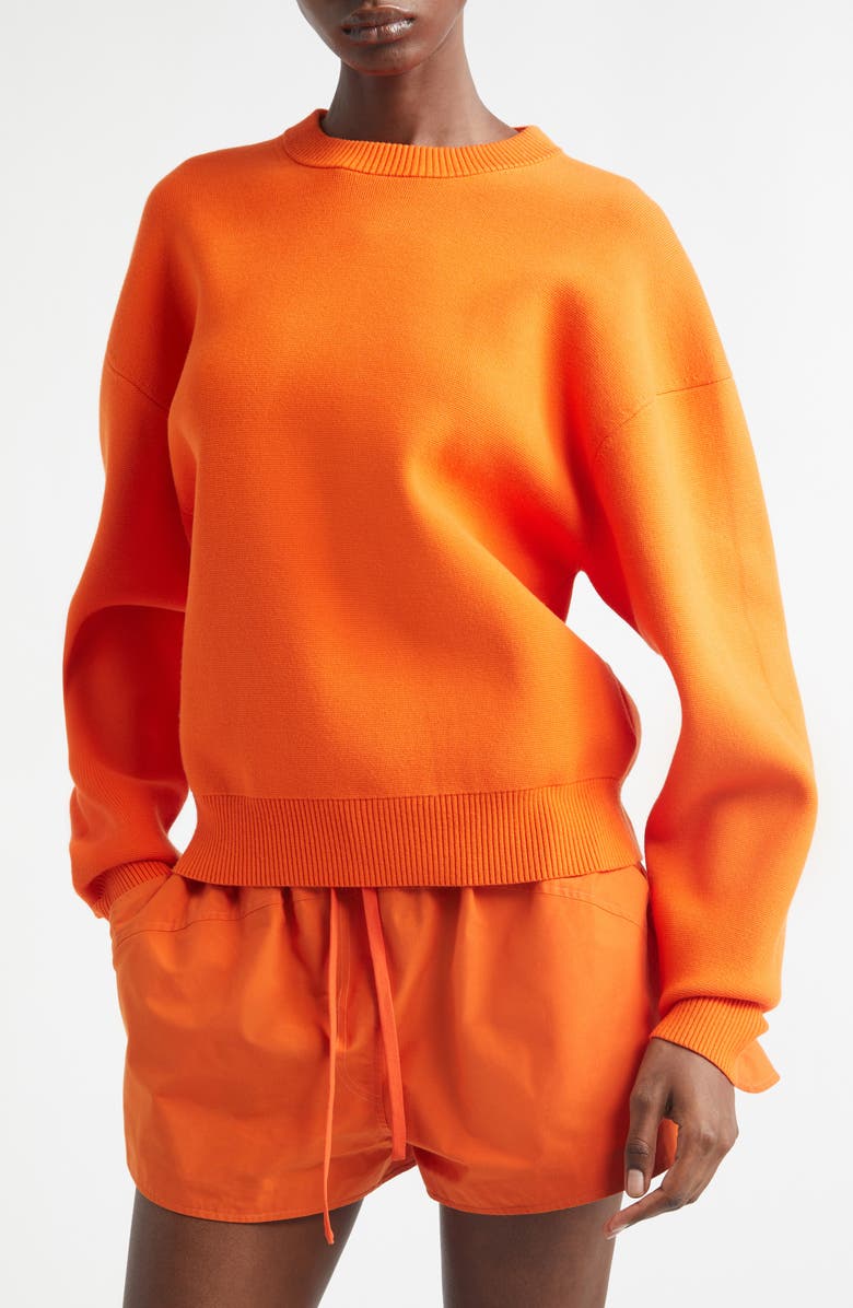 A.L.C. Teddy Crewneck Sweater, Alternate, color, Poppy