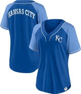 FANATICS Women's Fanatics Branded Royal Kansas City Royals Bunt Raglan V-Neck T-Shirt