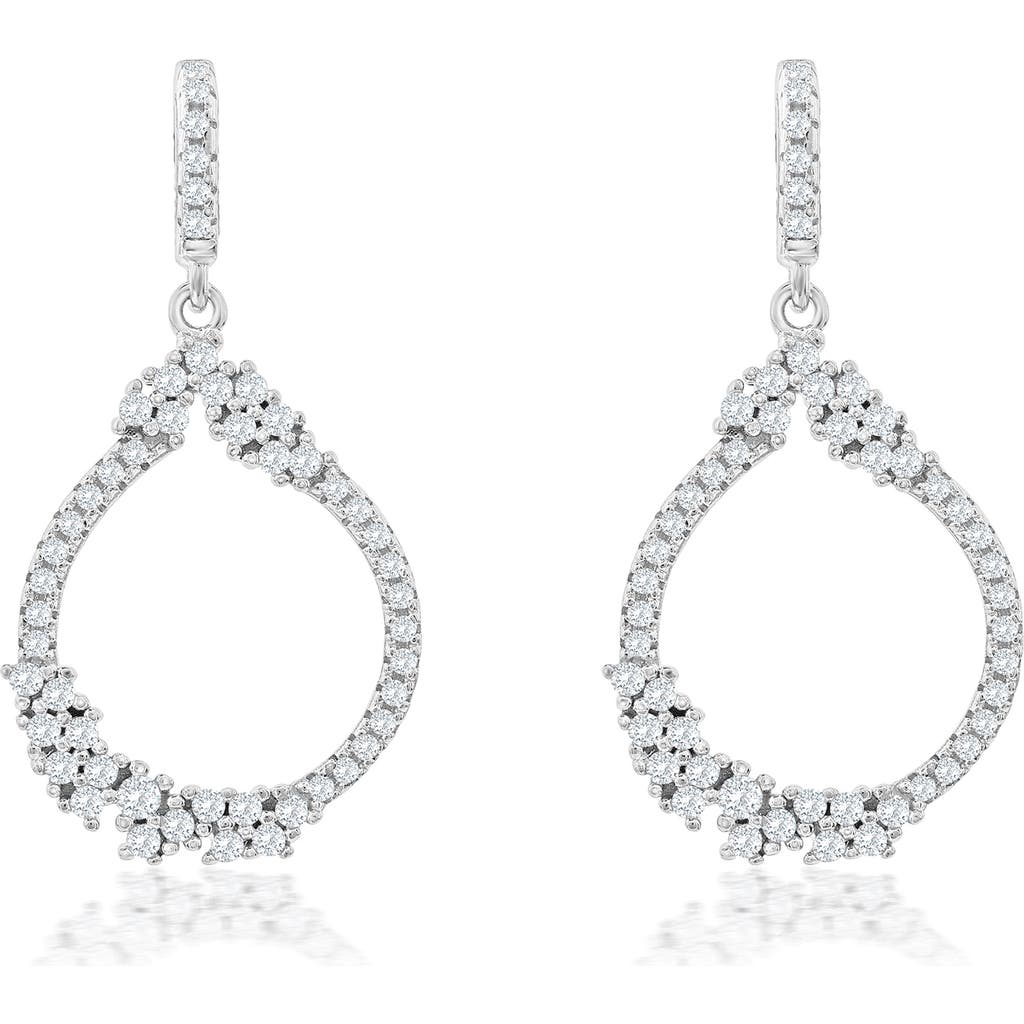 Suzy Levian Cubic Zirconia Drop Earrings