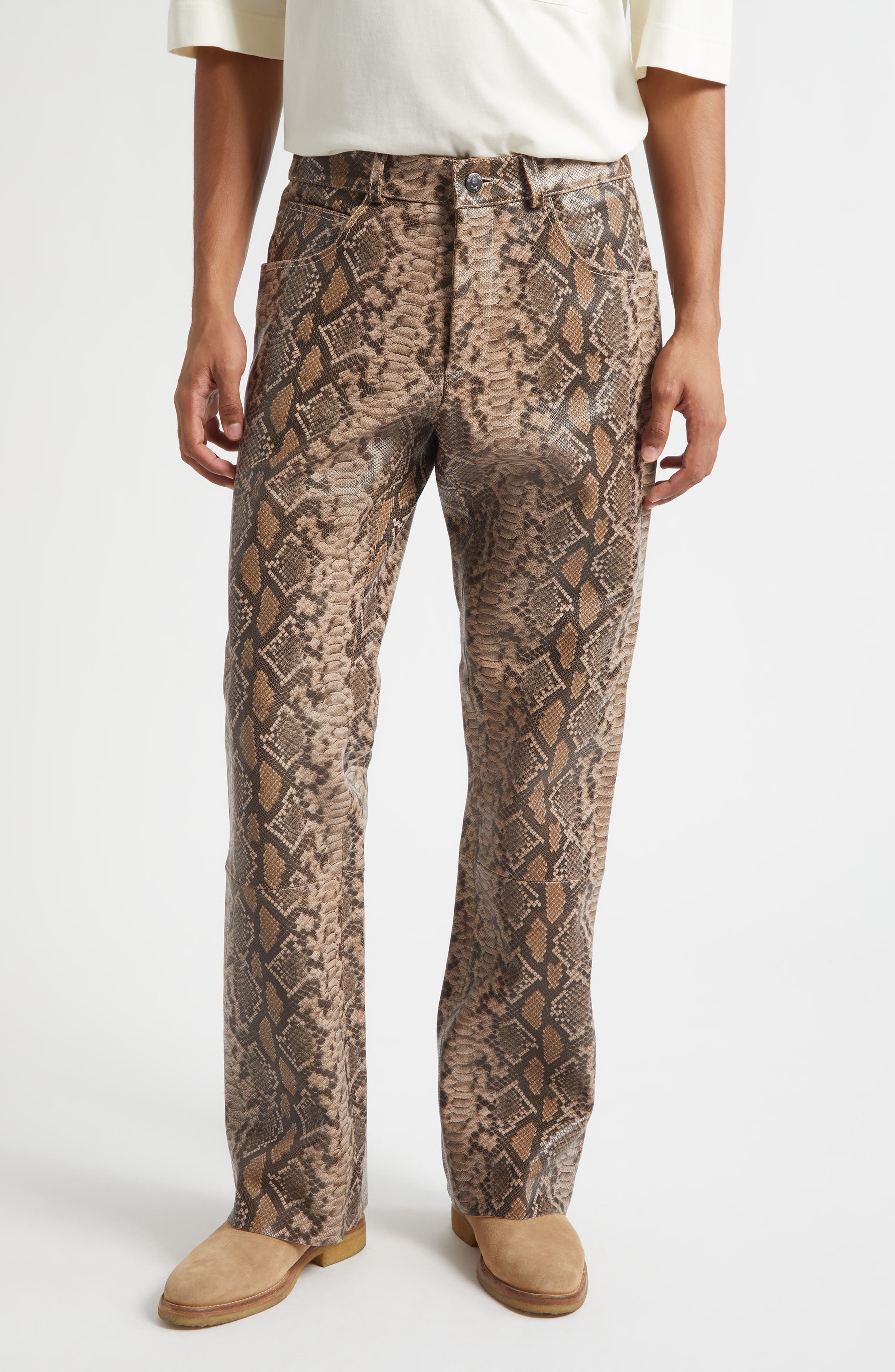 Mr Leather Flare Leg Pants - image 3