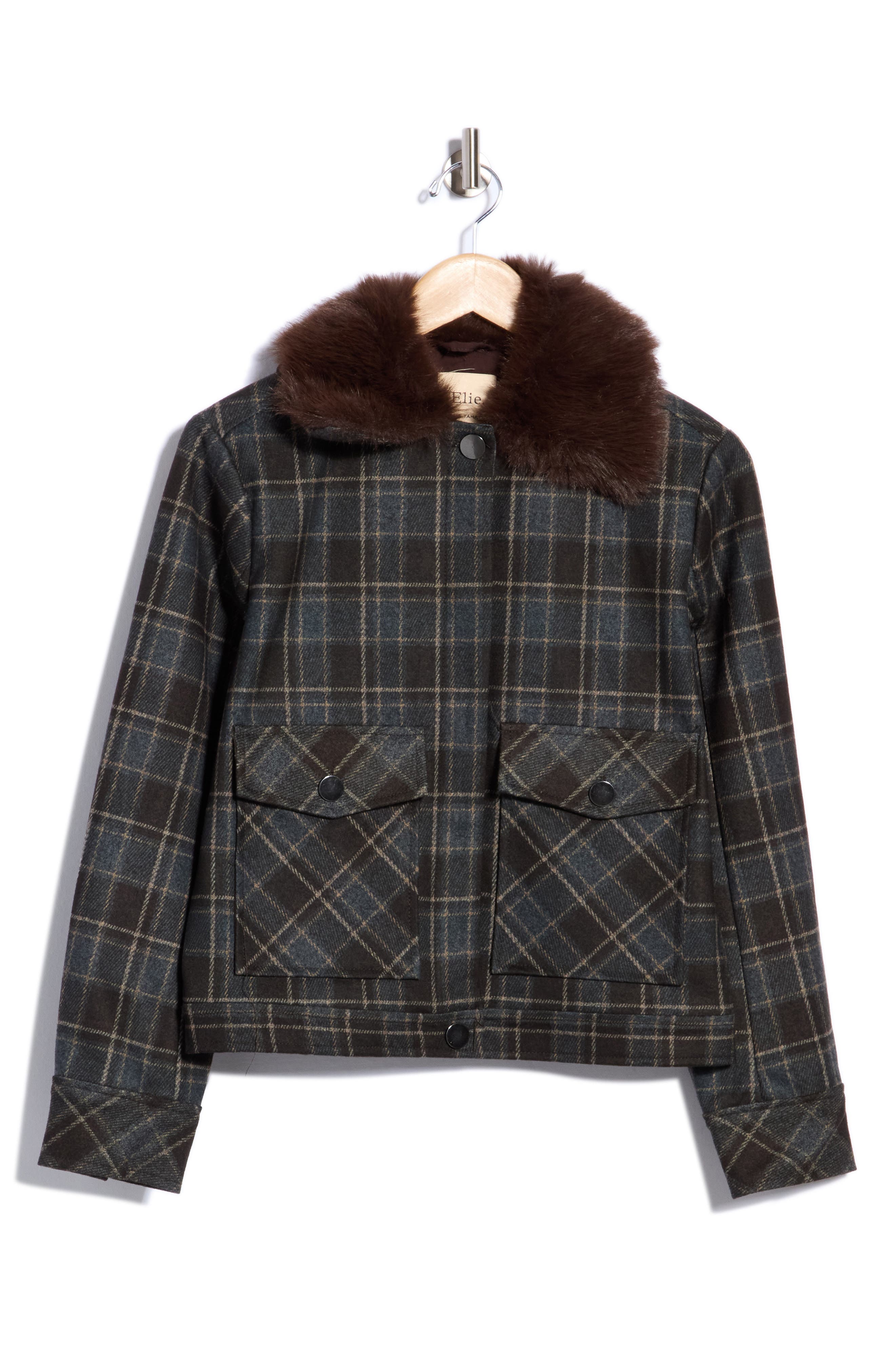 selected BROWN/ GREY PLAID