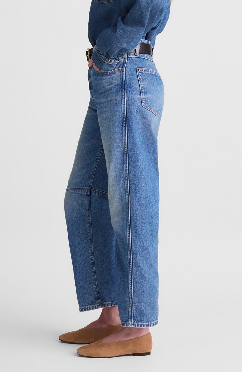 Madewell The Darted Barrel Leg Jeans, Alternate, color, Retro Bright Wash
