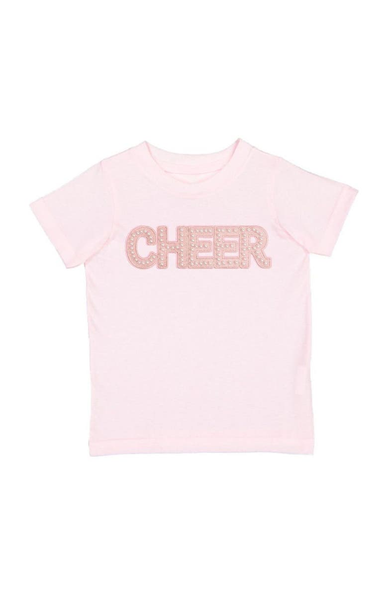 Sweet Wink Cheer Pearl Patch Short Sleeve T-Shirt, Main, color, Ballet Pink