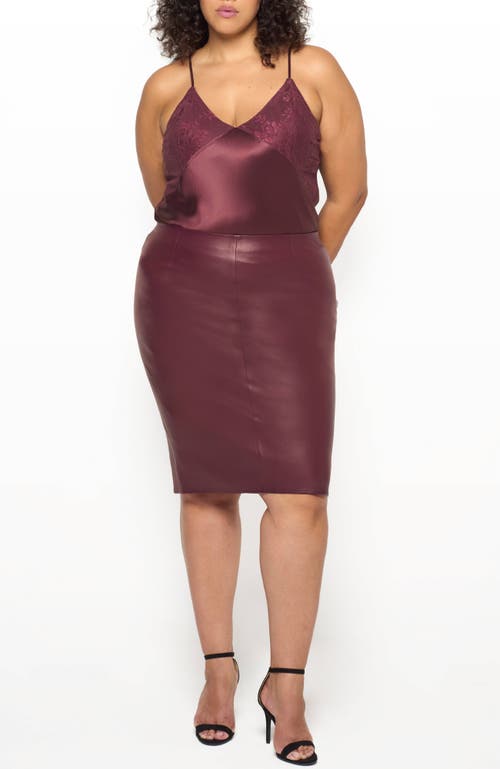 As By Df Claude Stretch Leather Skirt