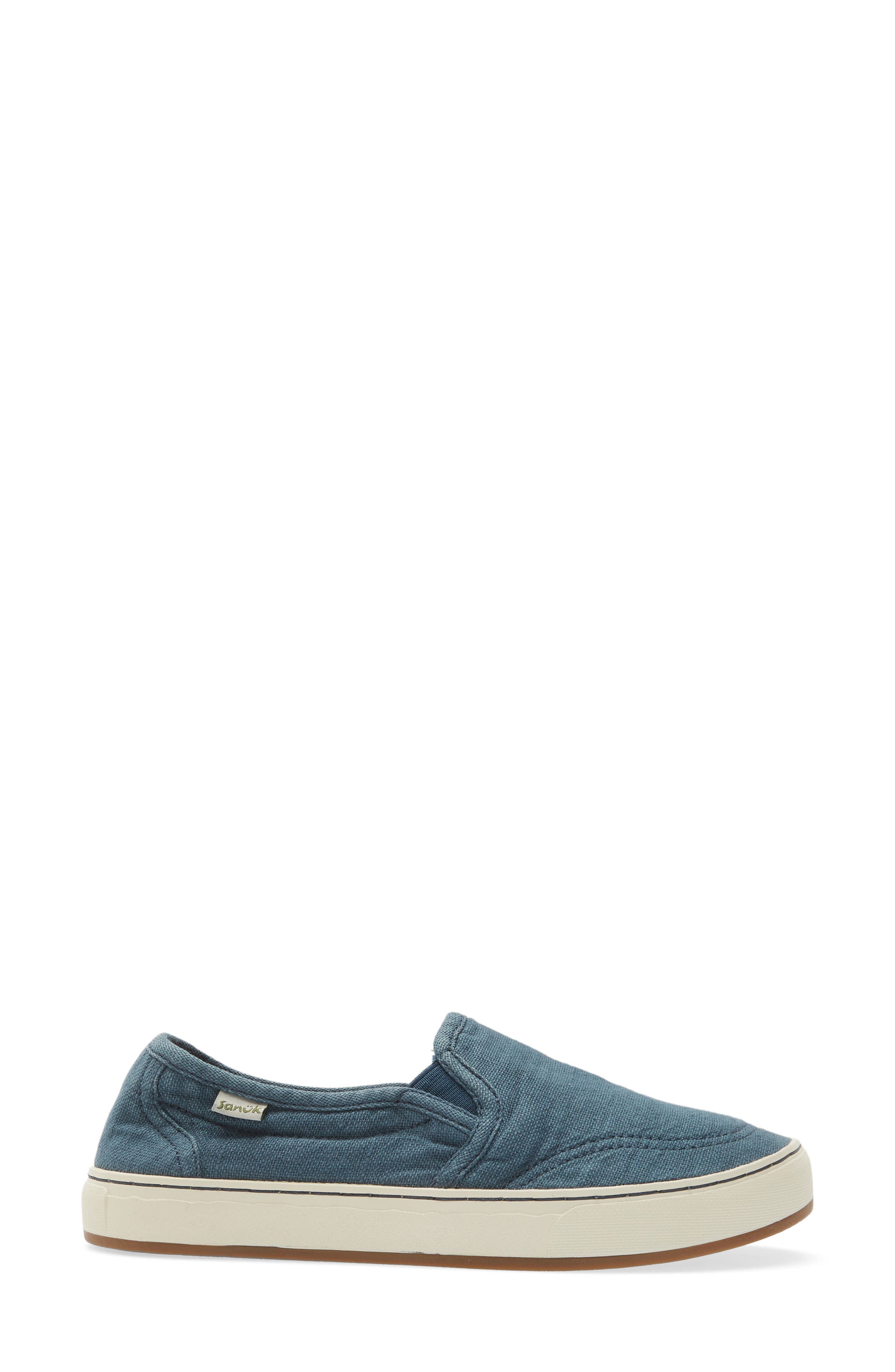 Sanuk Avery Hemp Slip-On Sneaker, Alternate, color, Blue