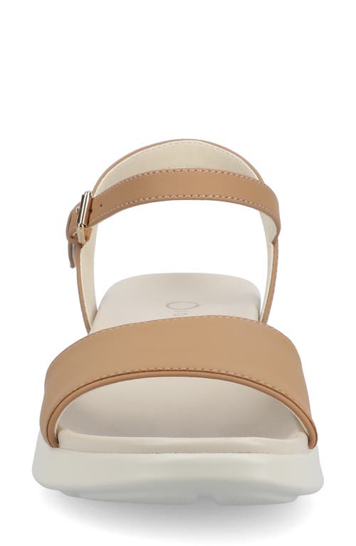 Journee Collection Jaylee Wedge Sandal In Sand