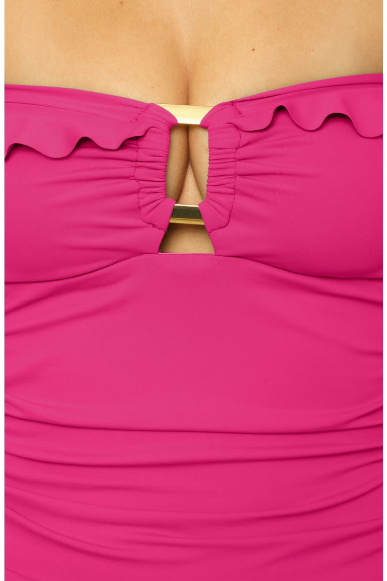 Sun Goddess Tankini Top, Alternate, color, HOT PINK