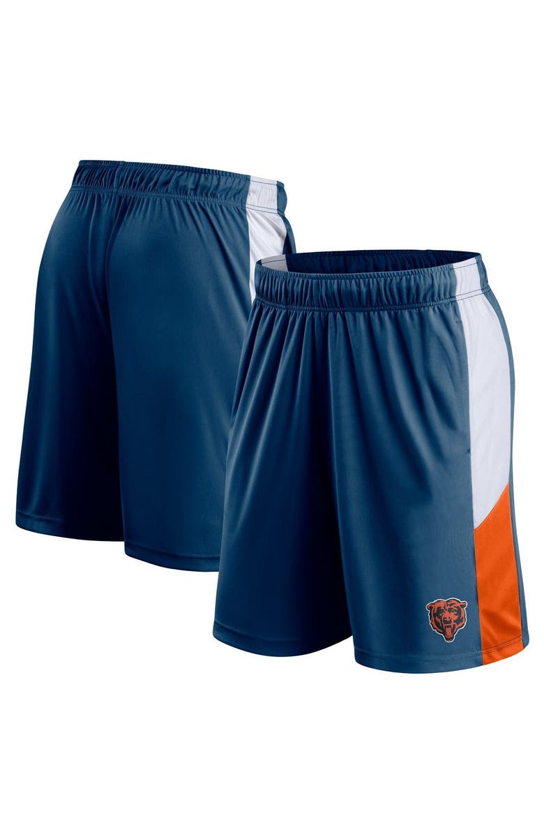 FANATICS Men's Fanatics Branded Navy Chicago Bears Prep Colorblock Shorts, Main, color, Navy