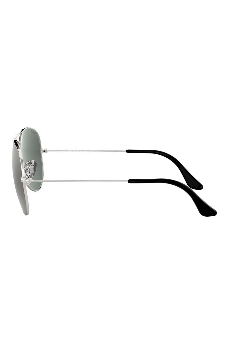 Standard Icons 58mm Mirrored Polarized Aviator Sunglasses, Alternate, color, GREY SILVE