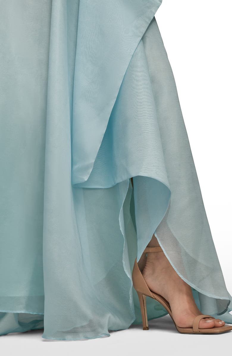 Donna Karan New York Strapless Ruched Bodice Gown, Alternate, color, Sea Mist