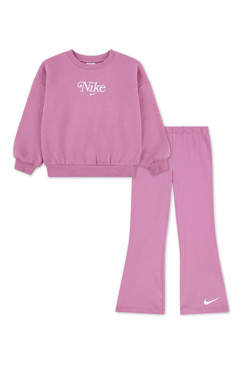 Kids' Cotton Blend Graphic Sweatshirt & Sweatpants Set, Main, color, MAGIC FLAMINGO