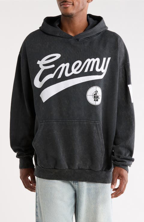 Public Enemy Cotton Blend Graphic Hoodie