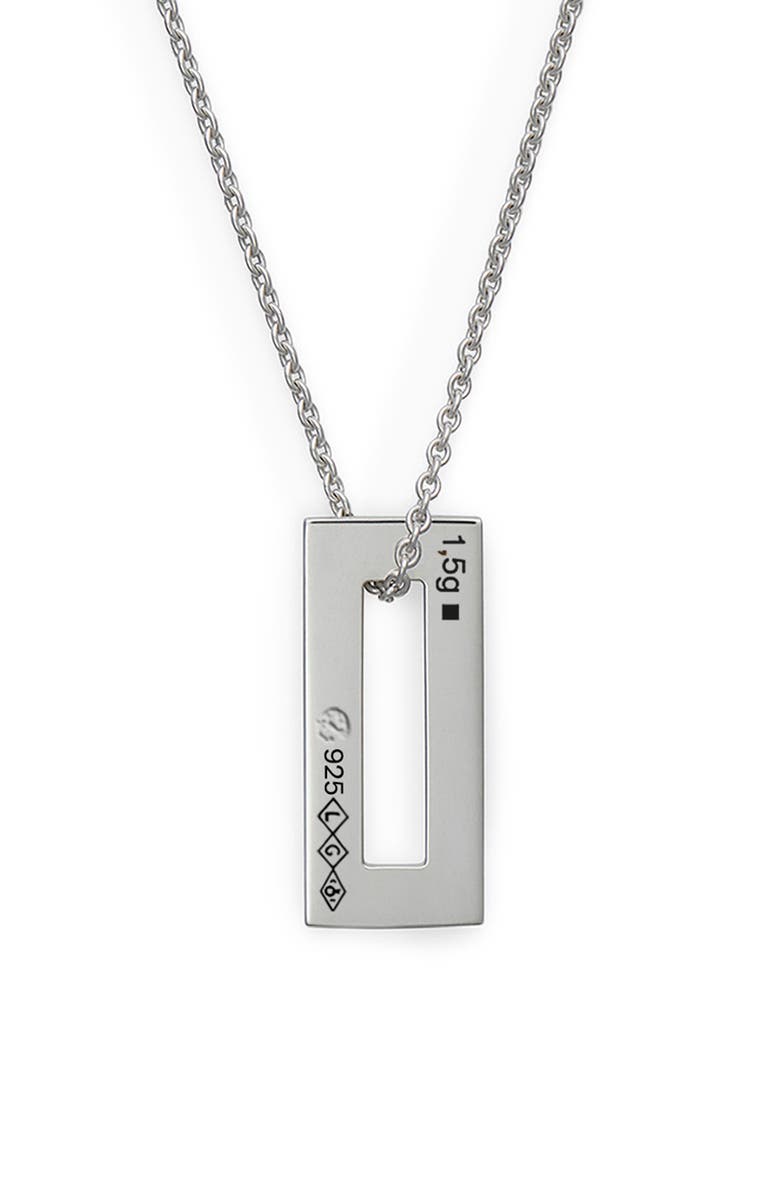 le gramme 1.5G Reversible Sterling Silver Pendant Necklace, Alternate, color,