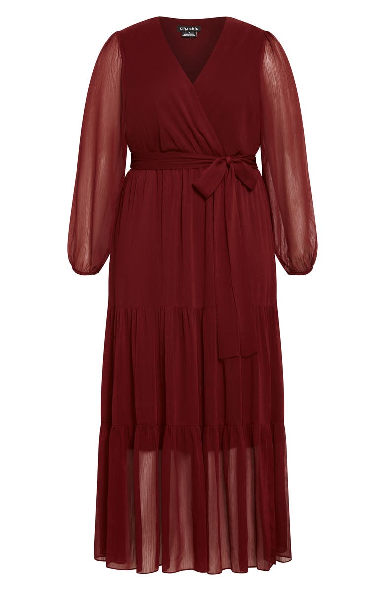 City Chic Xander Long Sleeve Maxi Dress, Alternate, color, 