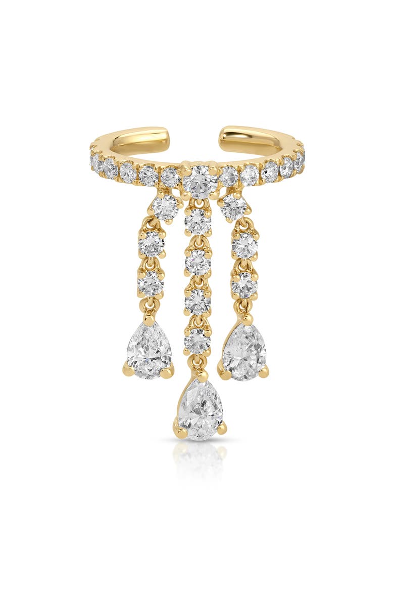 18k Gold Diamond Fringe Ear Cuff, Main, color, 18K YELLOW GOLD