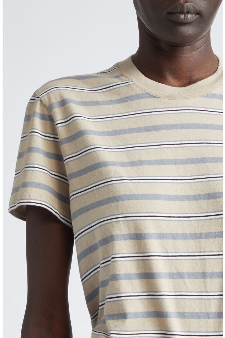 Kenzie Cotton T-Shirt, Alternate, color, ALMOND STRIPE